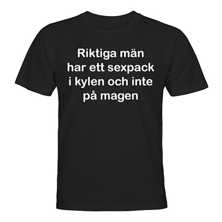 Riktiga Män Och Sexpack - T-SHIRT - HERR