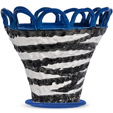 Byon Patty S kruka 25 x 21 cm, blå/zebramönstrad | Inredning > Vaser & Krukor > Kruka | Bagaren och Kocken