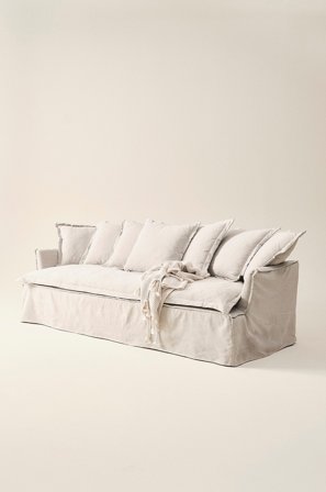 Jotex - Sofa 3-seters Naturhvit - GARDANNE - Kjøp 3-seters sofaer hos Jotex
