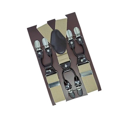 Hängslen för män med 6 clips och förtjockat elastiskt band