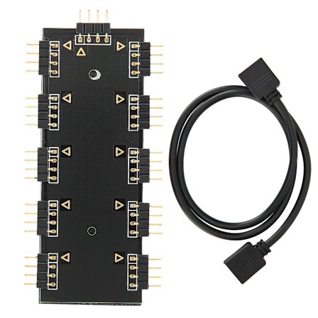 RGB Hub Controller 1‐10 RGB Hub Controller PC Chassifläkt Hub CPU Kylning HUB1‐10 12V ARUA Hub Controller