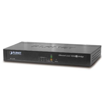Planet Konverter Ethernet <> VDSL2 30a Ethernet switch med ADSL2 Bridge