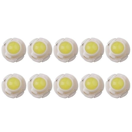 10 stk T3 Led 1smd 12v Bil Instrumentpanel Indikatorlampe Interiør Leselys Pærer_Billige gaver Hvit