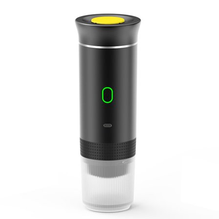 Bärbar Kaffebryggare Espressomaskin med Värmefunktion, Kompatibel med Kaffekapslar och Malet Kaffe för Bil, Lastbil, Camping