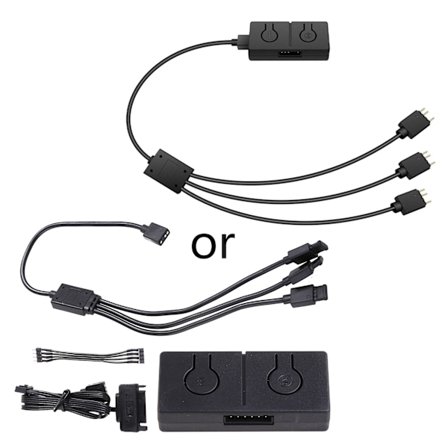 RGB Fläktomvandlare 5V till 12V 4pin RGB Överföring Hub Sata Gränssnitt För RGB Fläkt MSI