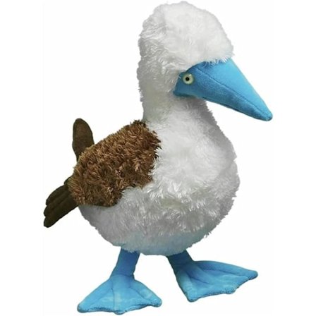 QU/Blåfotad sula plyschleksak, 27 cm supermjuk och söt blåfotad sula gosedjur fågelmönster kudde rolig barngåva heminredning