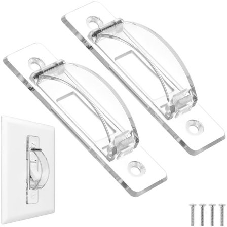 Bryterbeskyttelsesdeksel - 2 stk - Sabotasjesikker lampe - Bryterbeskyttelsesdeksel - Vippebryter - Forhindrer utilsiktet bruk