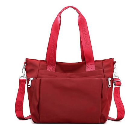 Dam Nylon Tote Bag Vattentät Multifunktionell Axelväska Lätt Reseväska