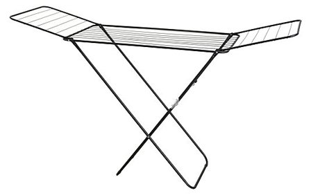 Tørkestativ med vinger sort 18m