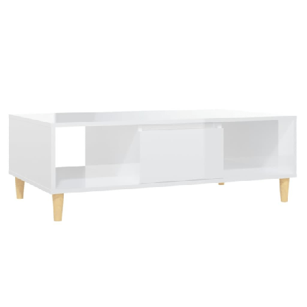 Vidaxl Soffbord Vit Högglans 103,5x60x35 Cm Spånskiva Vit