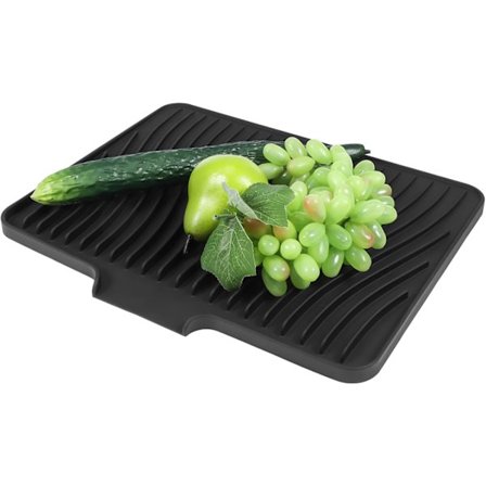 Lutande Avrinningsmatta Diskbänk Torkmatta Silikon Diskbänksmatta Badrumsmatta[YDE]