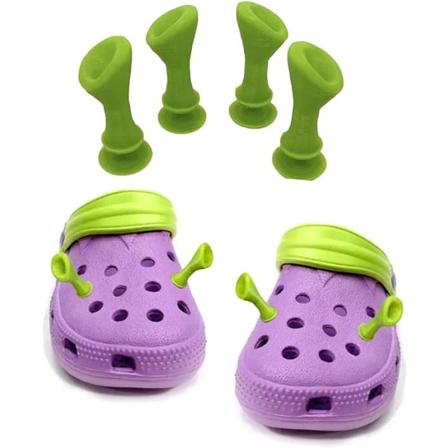 4x Øre til Crocs Sko Dekoration Distinkte Croc Tilbehør Par
