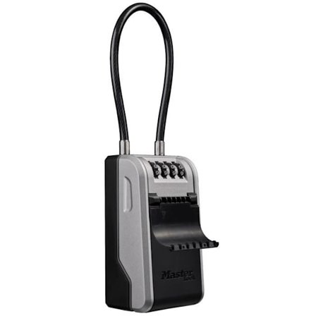 MASTER LOCK - Exteriör nyckellåda med flexibelt handtag - Ny design - Stor kapacitet - Hög säkerhet - 19,6 x 7,6 x 5,6 cm