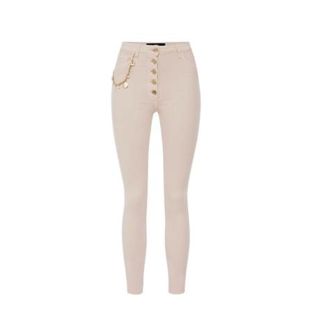 Elisabetta Franchi Jeans beige, Dam, Dam, Storlek: W30