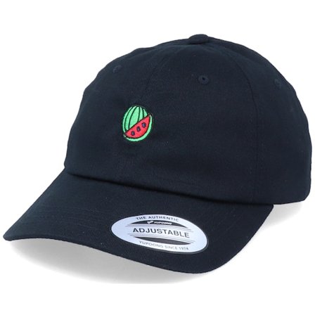 Iconic - Black - unconstructed - Cap - Melon Black Dad Cap - Hatstore