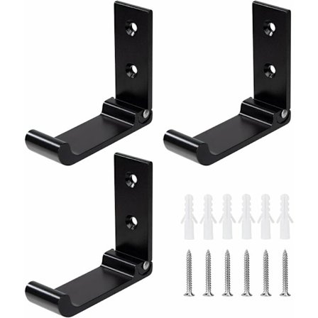 Sammenleggbare veggkroker, 3-pakning sammenleggbare hodetelefonkroker i aluminiumslegering, usynlig kleshenger for kontor, soverom, kjøkken, bad 15 kg