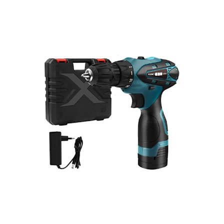 16,8V sladdlös skruvdragare med batterier, 20Nm borrskruvdragare, 18+1 vridmomentinställningar, 2 hastigheter, LED, för DIY