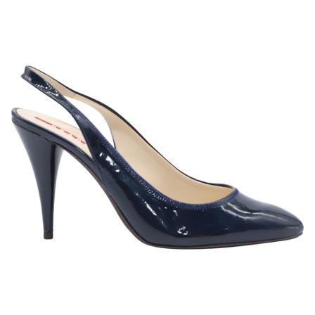 Prada Vintage Pre-owned Slingback Pumps , Blauw , Dames , Maat: 38 EU