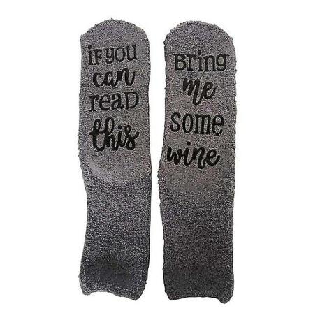 Kvinnor Män Roliga strumpor Bokstavsstrumpa print om du kan läsa detta Bring Me Wine Cotton Casual Mid Short Socks Unisex A