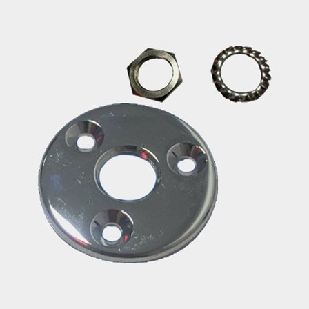 Glomex däcksfäste RA369 i rostfritt stål för marinantenn, inkluderar mutter och bricka för säker montering på båt