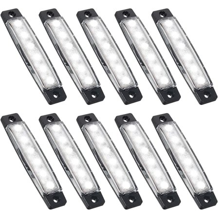 10 stk. LED Stein Strip Lys Kompatibel med Bil Eksteriør Underglow Hjul Skjerm Belysningssett Vanntett Kompatibel med Offroad Bil Snøscooter