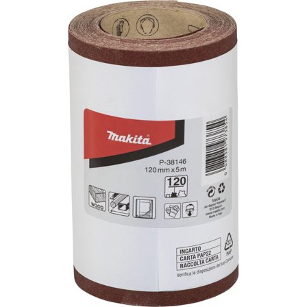 Makita slipepapir - rull - 120mmx5m K120