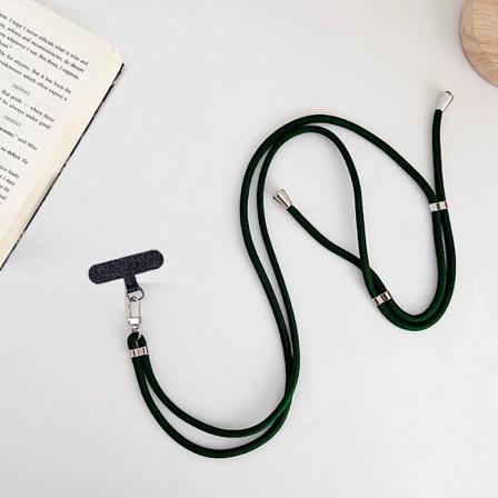 Universal Justerbar Telefon Lanyard Strap Mobiltelefon Hængende Reb Halskæde Anti-Fortabte Lanyards Mobiltelefon Tilbehør Tilbehør 150 Cm Dark green