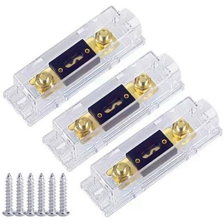 3 st ANL säkringshållare bult-on säkring bil säkringshållare säkringslänk med 200A säkring AMP säkringar