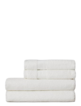 Lexington Home Hotel Cotton/Modal/Mulberry Silk Towel White - White - 100X150 x 150