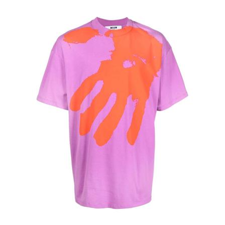 Msgm T-Shirts Lilla, Herre