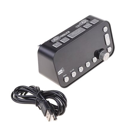 Led klocka med dubbla USB dab/fm radio sängbord digitalt larm skrivbordsdekorationer