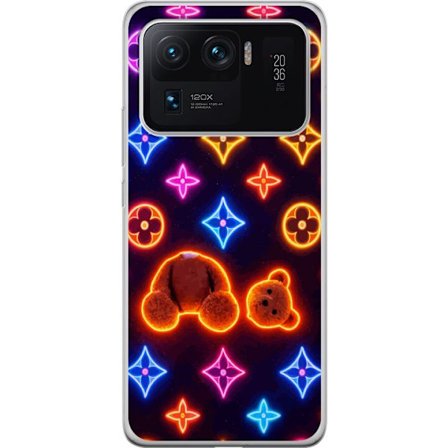Yhteensopiva Puhelinkuori Xiaomi Xiaomi Mi 11 Ultra Neonvärisellä ylellisellä kuviolla, jossa hehkuvia nalleja pop-taide-esteetiikassa