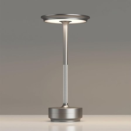 Bordslampa/nattlampa med touchkontroll och USB-laddning - Silver