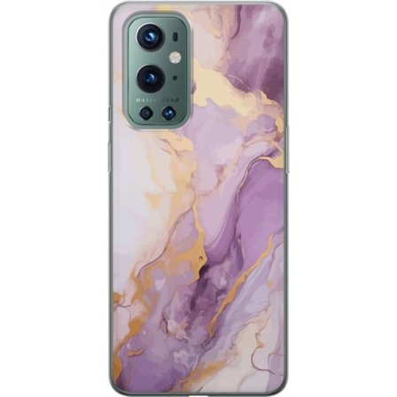 Kompatibelt Mobilskal till OnePlus OnePlus 9 Pro Marmor Lila Guld