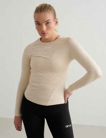 aim ́n Soft Basic Long Sleeve - Beige - XL