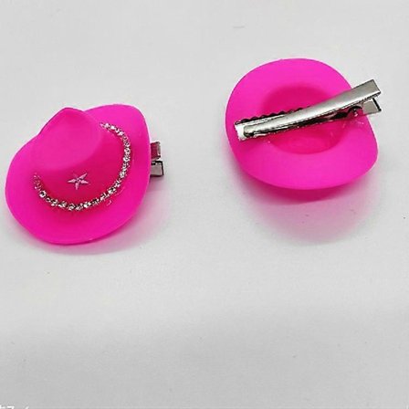 6 stk. Cowboyhatt Hårklemme Cowboy Cap Barrette Hår Cap Dekor Jente Hårtilbehør