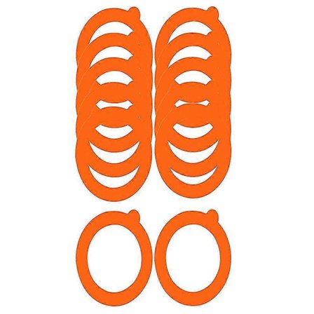 12-pak Silikone Erstatningspakning, Lufttætte Gummitætningsringe til Mason Jar-låg, Lækagesikker Krukke