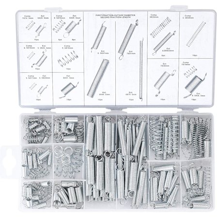 Tryckfjäder, Dragfjäder, Metallstål Fjäder Sortiment