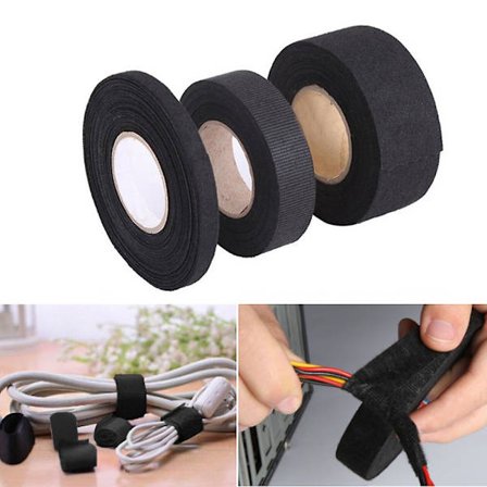 Automotive Ledningsnet Klud Tape Bil Universal Sort Flanel Selvklæbende Filt Tape Bredde 9mm/19mm/32mm - Bil Klistermærker