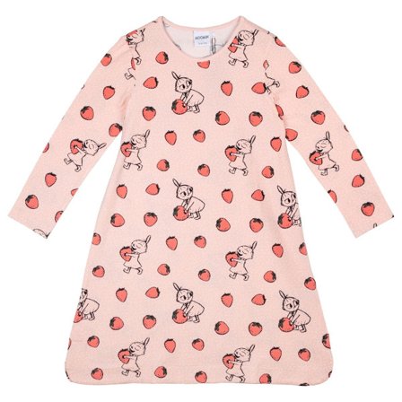 Mumin Jordgubbe nattlinne rosa