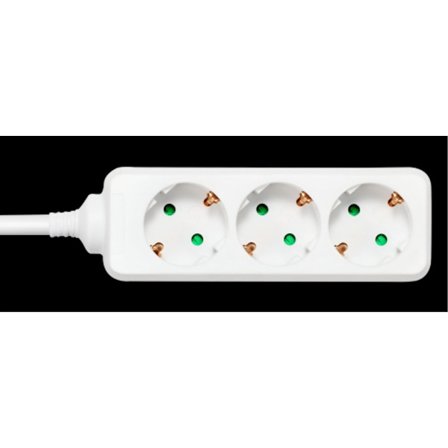 Deltaco Earthed power strip, 3xCEE 7/3, 1xCEE 7/7, childproof, 5m - White