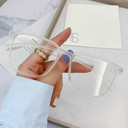 Anti-Blue Light Glasses Neliönmuotoiset silmälasit LÄPINÄKYVÄT