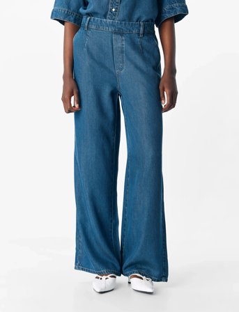 Object Objframe Lisa Wide Mw Pant Noos - Blue - S