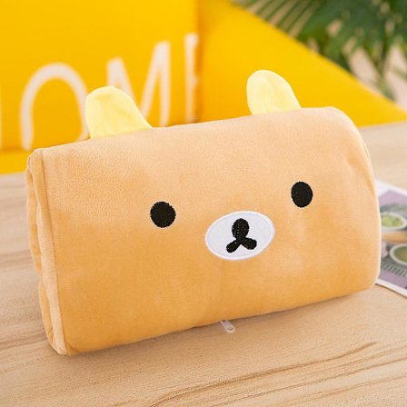 Halaukseen sopiva pehmeä kädenlämmitin, piirretty täytetty plussinen nukke, selkätyyny, koriste