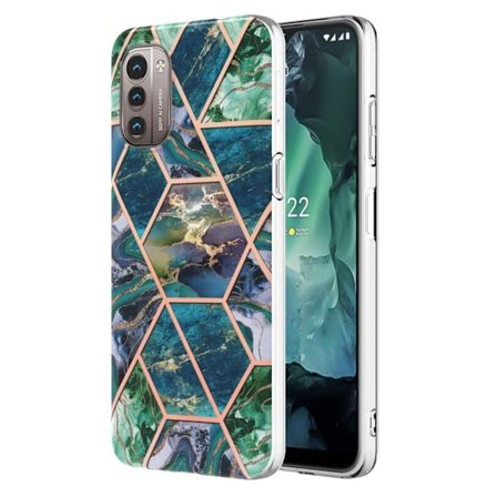 Marble design Nokia G11 / Nokia G21 kotelot - Sininen / Vihreä