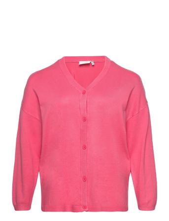 Fpblume Car 4 Strikkegenser Cardigan Rosa Fransa Curve*Betinget Tilbud