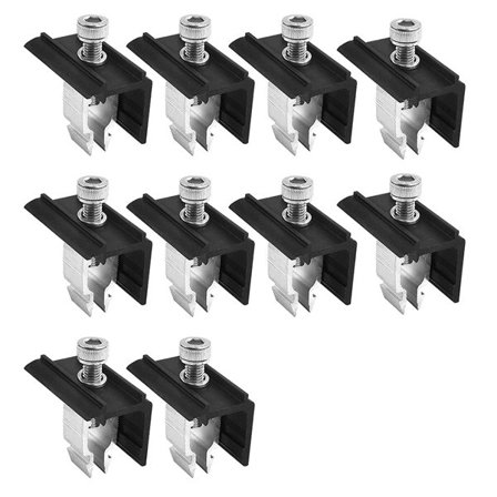 Solpanelbeslag i aluminiumslegering - 30 mm holder, 10-pak
