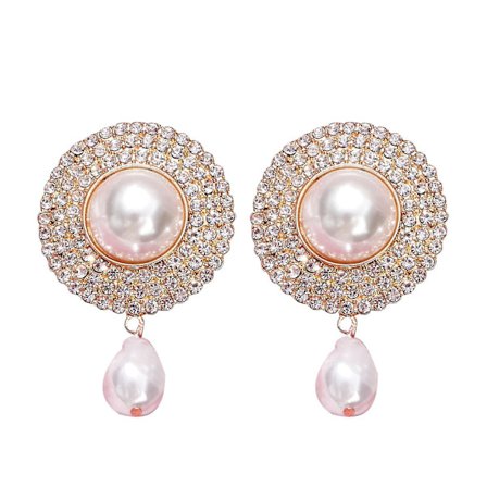 Halsband med geometrisk design, inlagt med tofsar, i legering, flerlager, fullt med diamanter