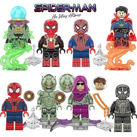 8 stk. Kompatible Spider-man 3 Mech Superhelt Dr. Parker Octopus Minifigur Byggeklodser Samleobjekter db