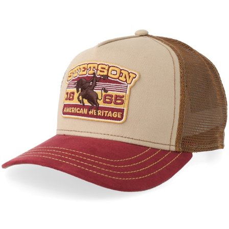 Stetson - Beige trucker Keps - Kids Rodeo Wine Beige A-frame Trucker @ Hatstore